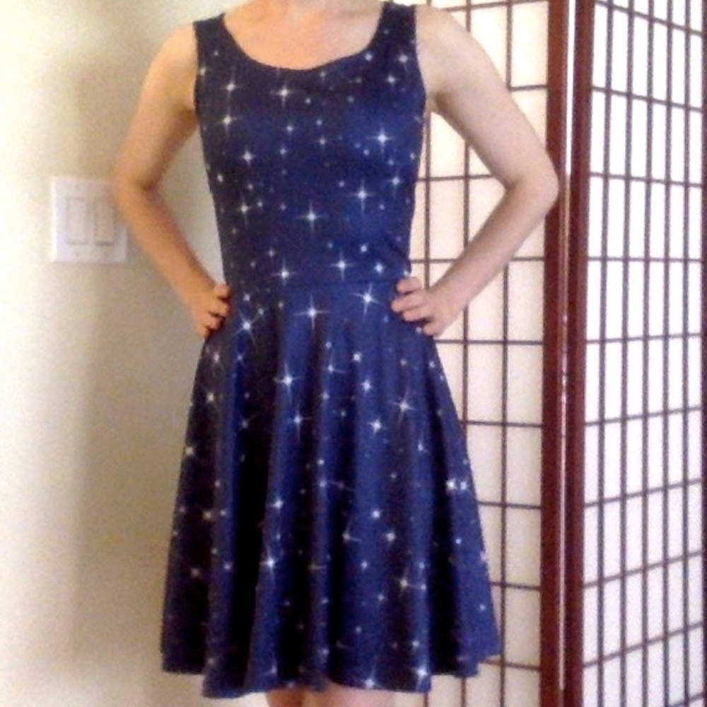 Starry Galaxy Skater Dress